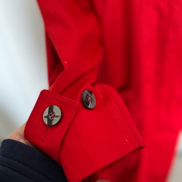 London Fog Red Trench Coat - Picture 8 of 16